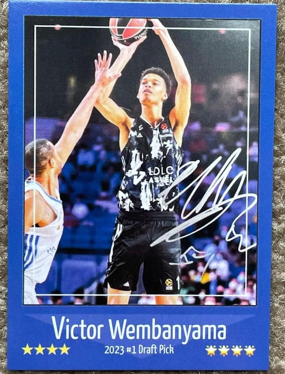 2 Card Lot Rare Victor Wembanyama Custom 2023 Facsimile Autograph Rookie  Rare - Etsy Denmark