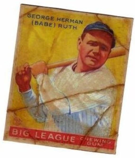 old aged 1933 Goudey #53 Babe Ruth Rp New York Yankees classic aged card