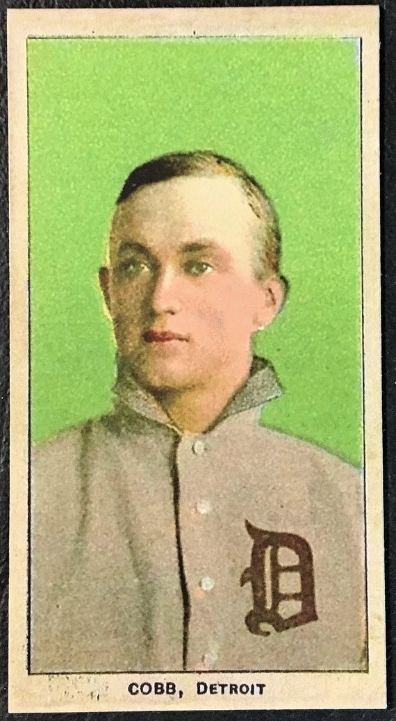 2 cards TY COBB reprint mint Card #95 Green Portrait Tigers King of Smoking  1909 T206 2 card lot