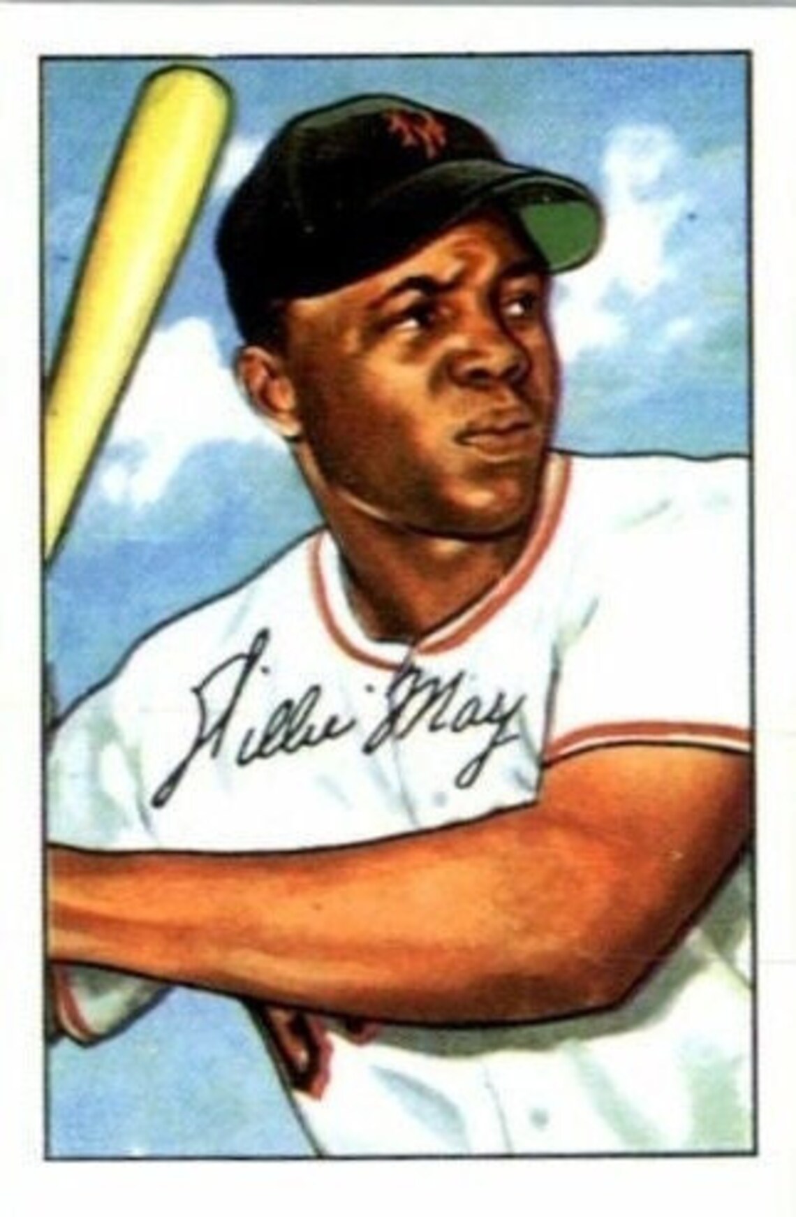 1952 New York Giants Willie Mays Bowman Rookie Baseball Etsy