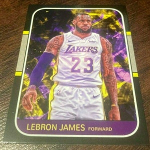 Lot de 2 cartes Lebron James 2018 Lakers de Los Angeles, promotion de style rétro