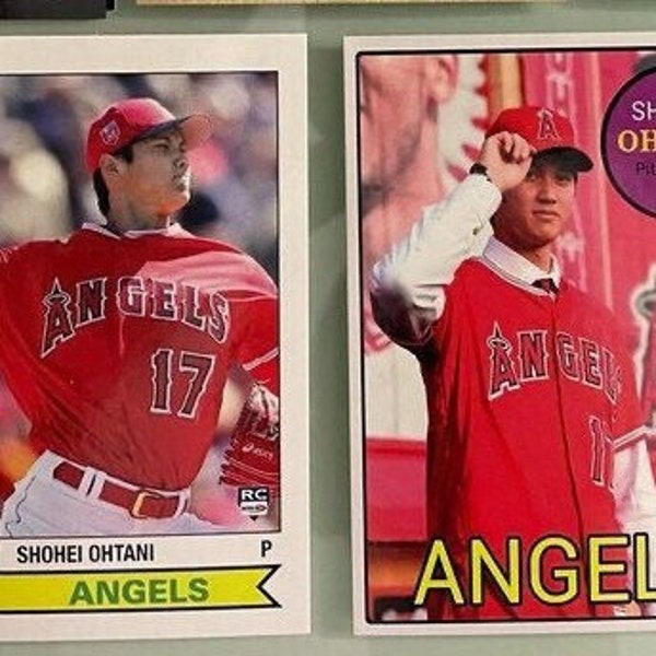 2 card lot Shohei Ohtani Baseball pitcher DH rookie Aceo mint 2 card lot