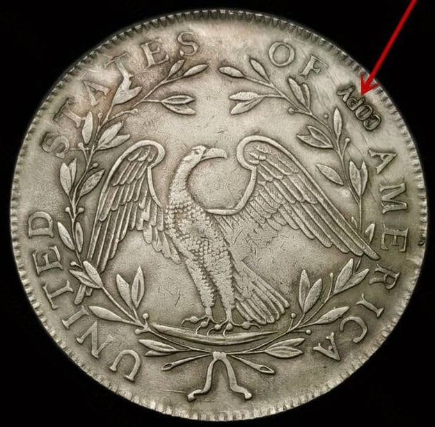 古銭レプリカ額入り　アンティークOld coin replica,antique Super Rare 1796 Vintage Draped Bust Dollar Commemorative