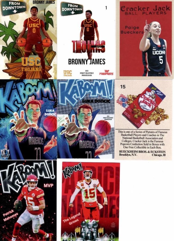 Rare 8 Card Lot Custom Patrick Mahomes Paige Buekers Luka Doncic Bronnyjames Kaboom Rookie 8 Card Lot Scarce - Etsy New Zealand Rare 8 Card Lot Custom Patrick Mahomes Paige Buekers Luka Doncic Bronnyjames Kaboom Rookie 8 Card Lot Scarce - Etsy New Zealand