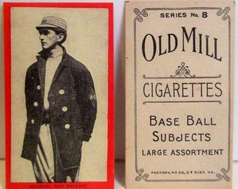 2 card lot 1910 T210 Old Mill Shoeless Joe Jackson Reprint Mint