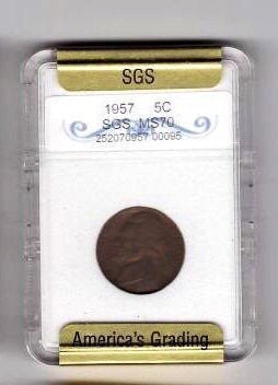 1957年D ジェファーソン　ニッケル 1957 D Jefferson Nickel Mint State (MS) Pricing Guide | The Greysheet