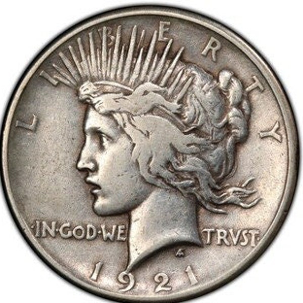 super rare  1921 peace Dollar 90% Silver Hand Made Souvenir Dollar Commemorative Coin .900 Fine Silver Restrike over 25 g non magnetic