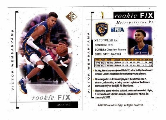 rare victor wembanyama card 2023 Panini NBA Hoops Victor Wembanyama #26 HOLO Now Playing main image 0