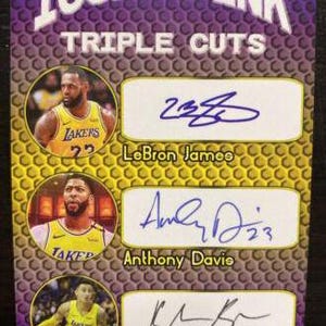 200 Karte Lot Lebron James 2023 Kundenspezifische Los Angeles Lakers Mint-Antony Chica Duvis Kyle Kuzma Faksimile Autogramme 200 Karten