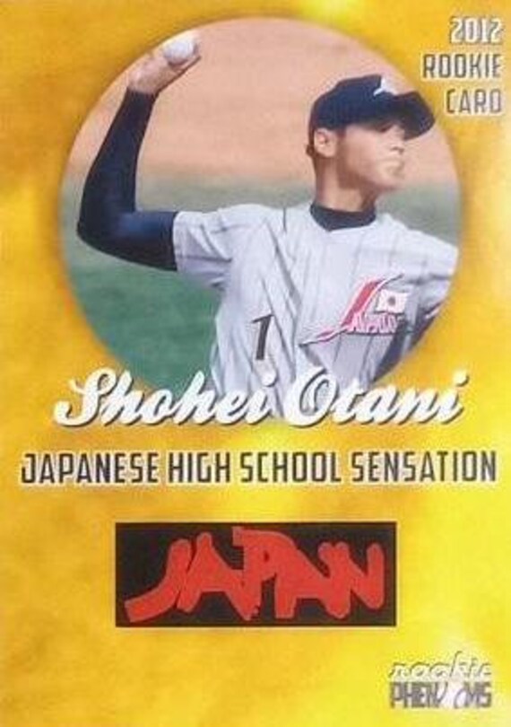 5 Card Lot Shohei Ohtani Rare Rookie 2012 Phenoms Front First Card