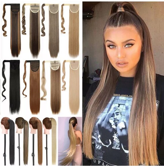 Clip In Long Straight Synthetic Hair Extension