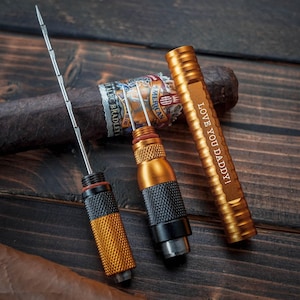 Cigar Draw Enhancer Tool, Double Punch Cigar Needle, Cigar Nubber, Mens Gift, Christmas Gift