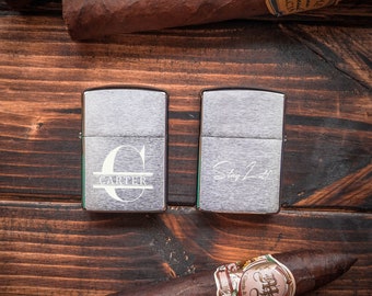 Fathers Day, Gift For Men, Personalized Lighter, Zippo Custom, Fiance Gift For Him, Groomsmen Zippo, Wedding Gift, Brushed Lighter, Unique
