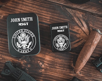 Army Gifts, Engraved Lighter, Military Gifts, Custom Lighter, Navy Gift, Unique Lighters, Personalized Lighter, Customized Lighter, Cigar