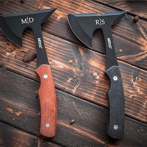Personalized Throwing Axe: Engraved Groomsmen Gift, Camping Tomahawk