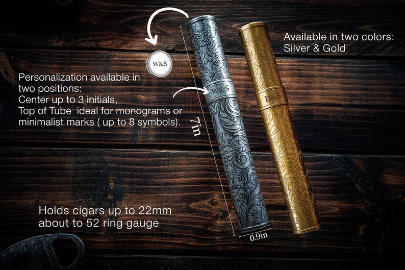 Personalized Stainless Steel Cigar Tube, Custom Engraved Cigar Holder ...
