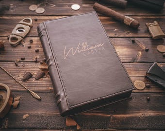 Cigar Travel Humidor with Accessories, Personalized Cigar Case, Christmas Gift for Him
