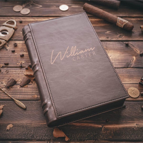 Humidor de viaje para puros con accesorios, estuche personalizado para puros, regalo de Navidad para él.