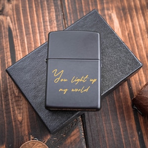 Personalized Zippo Lighter, Custom Engraved Windproof Gift, Groomsmen Lighter, Gift for Him