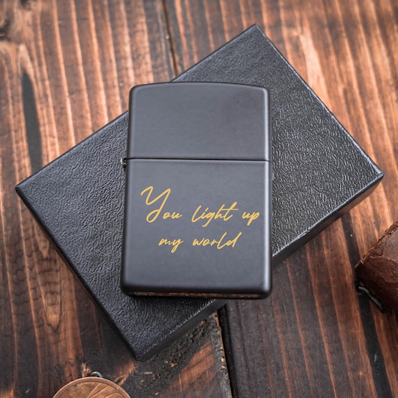 Personalized Zippo Lighter, Custom Engraved Windproof Gift, Groomsmen Lighter, Gift for Him
