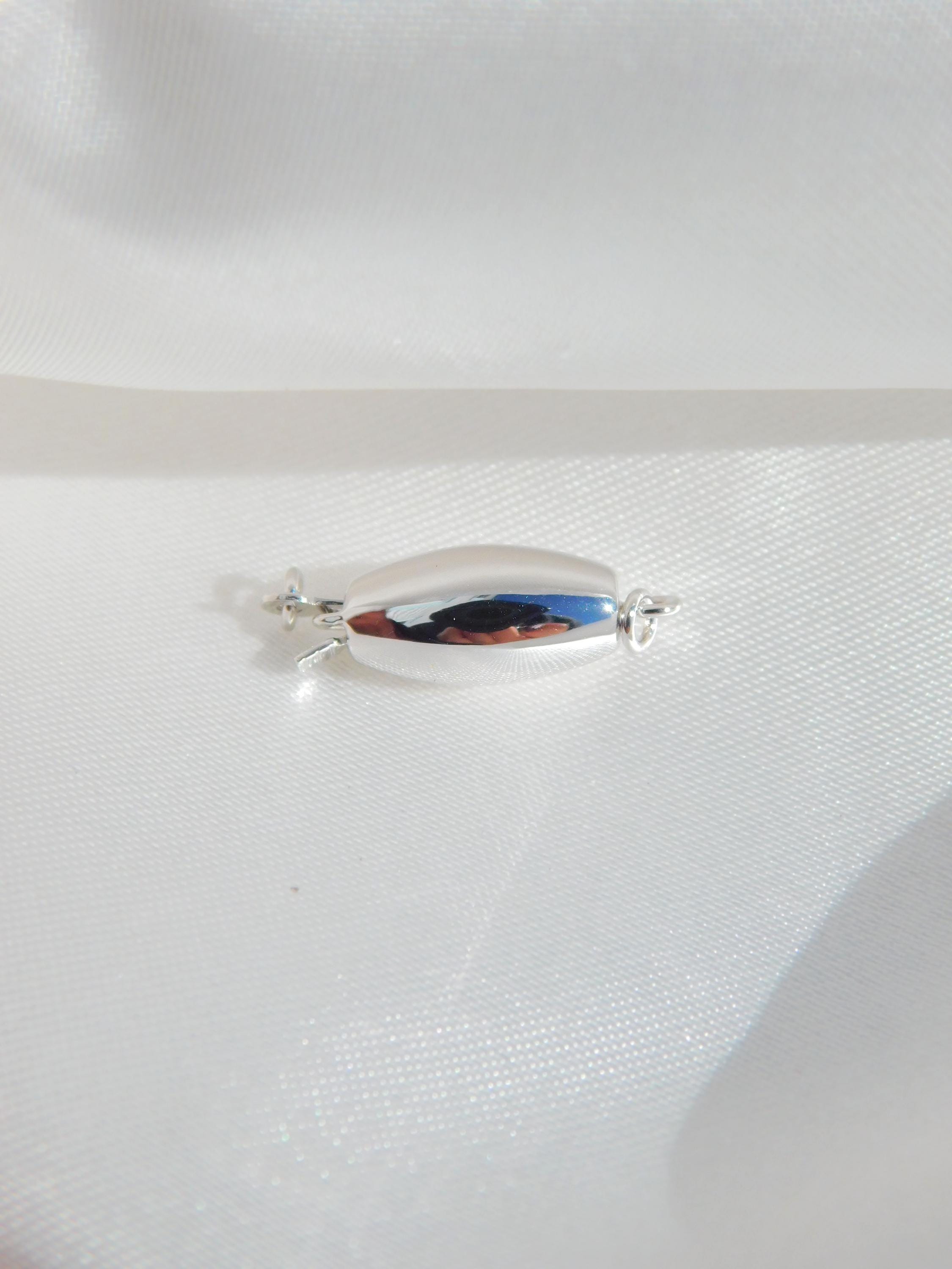 Fermoir Collier En Or Blanc 585 (14kt) - 11 Mm - Neuf Avec étiquettes - Fabriqué En Allemagne