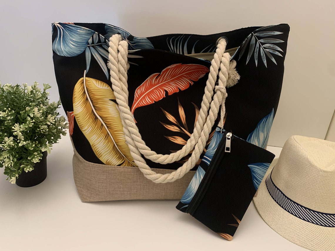 Beach Bag Large Beach Tote Bags Bridesmaid Beach Bag Gift Etsy