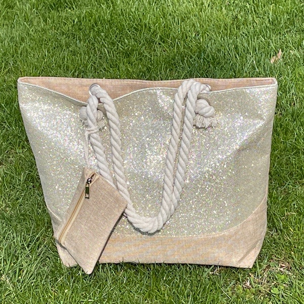 Strandtasche mit Taschen/wasserdichte Tasche/Einkaufstaschen mit Reißverschluss/Brautparty-Geschenktasche/Geschenktasche/Braut Baby Strandtasche, süßes Geschenk