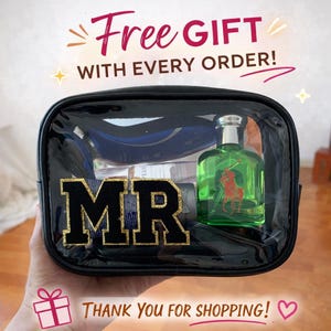 Personalized Clear Toiletry Bag: TSA Approved Travel Makeup Bag