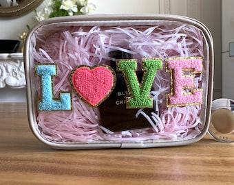 Personalized Clear Toiletry Bag: TSA Approved Travel Makeup Bag