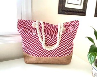 Waterproof Beach Tote Bag: Zippered Bridal Party Gift