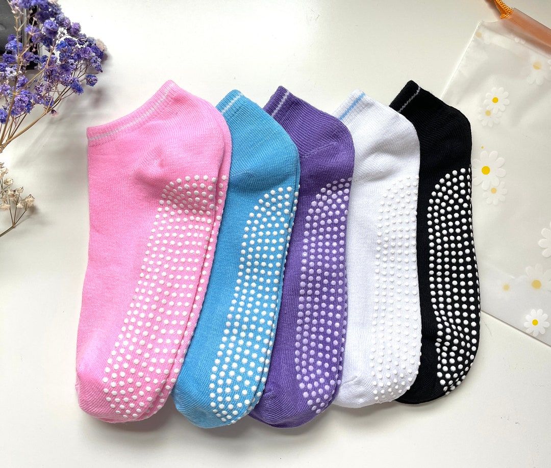 Set of 5, Nonslip Socks, Yoga Socks for Women Yoga Barre Pilates Etsy
