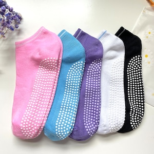 Generic 3 Pair Pilates Socks Women Dance Shoes Non Slip Grip Pink