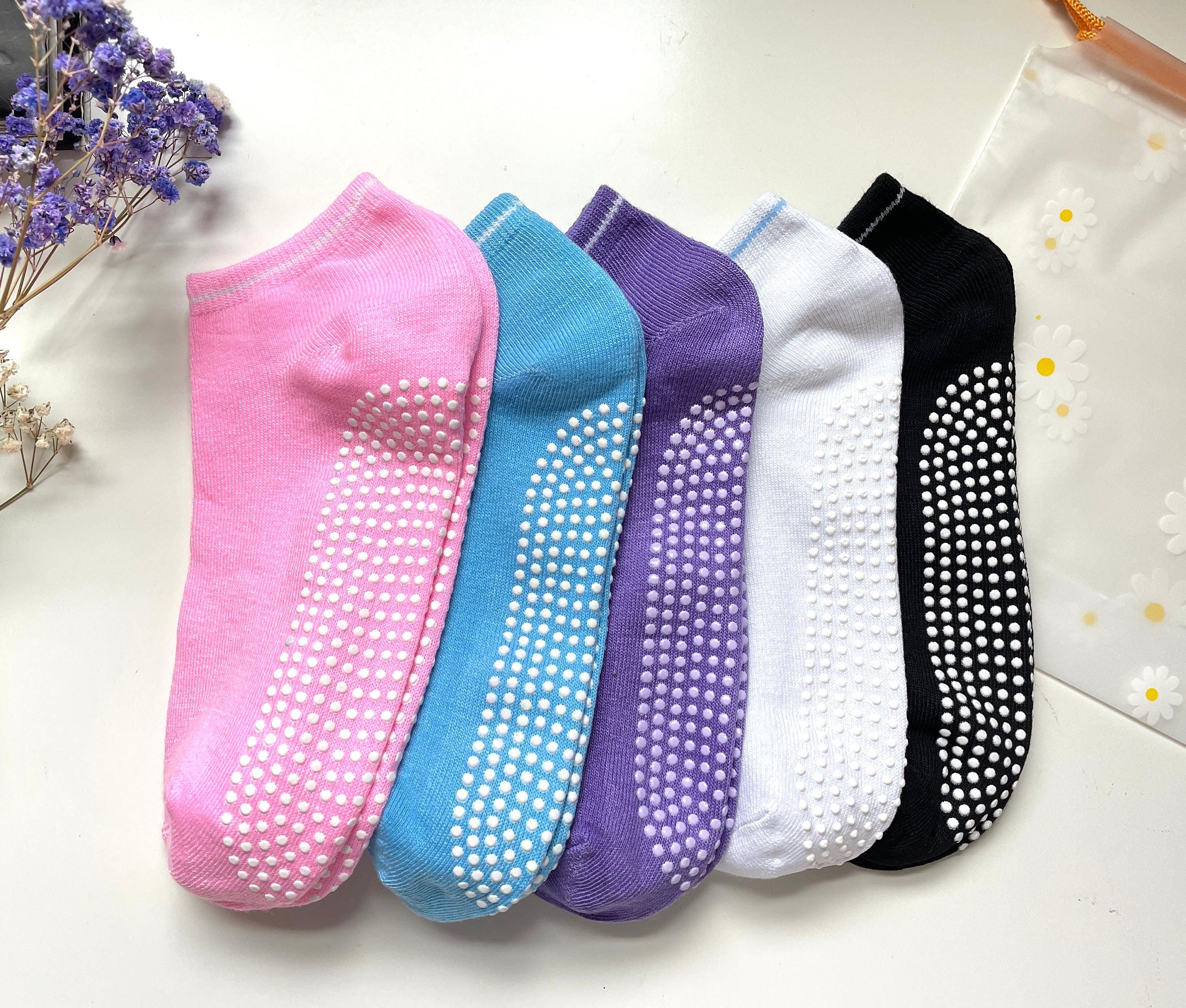 INBOLM 3 Pairs Non-Slip Yoga Socks for Women Grip Socks Pilates