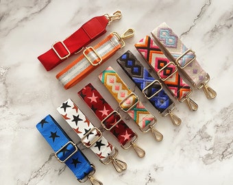 Adjustable Purse Strap Replacement: Wide Guitar Style Shoulder Strap