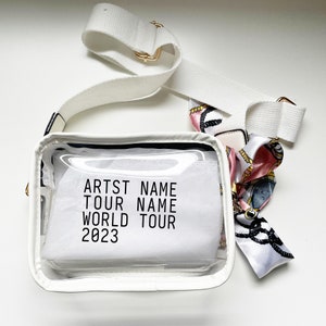 Konzerttasche, Stadiontasche, Klarsichttasche, Tasche mit Riemen, hohe Qualität, Innenschal inklusive, Spieltagtasche