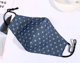 Soft Cotton Face Mask: Adjustable Ear Loops, Washable & Reusable.