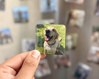 Personalized Fridge Magnets, Custom Pet Photo Gift, Dog Mom Present, Gifts for Dog Lovers, Gifts for Dog Owners, Photo Magnets, Pet Memorial