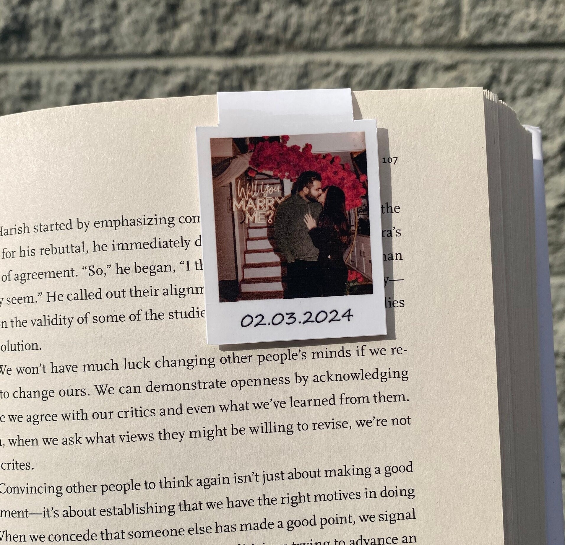 Personalized Polaroid Style Magnetic Bookmark | Custom Photo Bookmark | Personalized Bookmark | Custom Bookmark | Gift for Readers