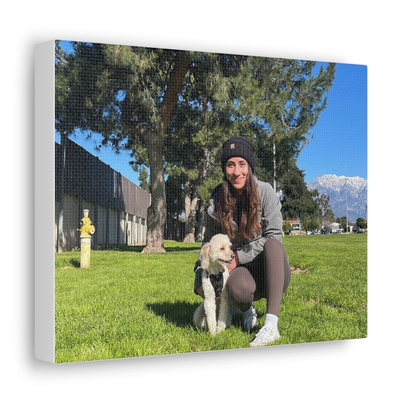 Custom Canvas Photo Wrap Personalized Pet Portraits Custom Pet Photo Gift Dog Mom Present Personalized Dog Portrait 10″ x 8″