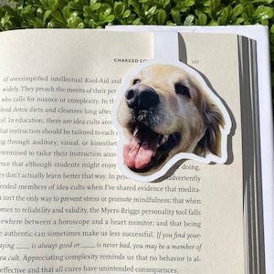 Personalized Bookmark Custom Bookmark Custom Pet Photo Gift Dog Mom Present Personalized Dog Magnetic Bookmark image 1