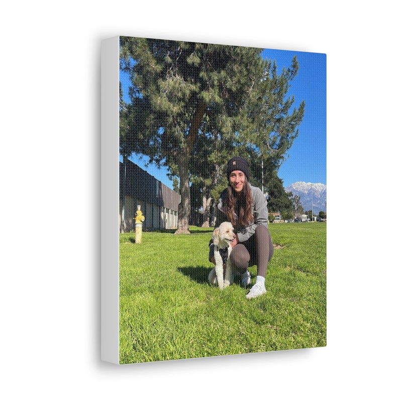 Custom Canvas Photo Wrap Personalized Pet Portraits Custom Pet Photo Gift Dog Mom Present Personalized Dog Portrait 8″ x 10″