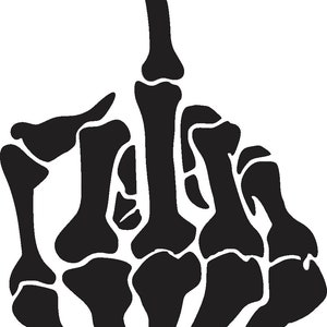 Skeleton Middle Finger Instant Download SVG, PNG, EPS, dxf, jpg Vector digital download