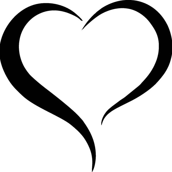 Herz Offenes süßes Herz Sofort Download SVG, PNG, EPS, dxf, jpg digitaler Download