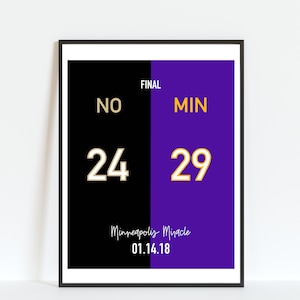Minneapolis Miracle . NFL Football . Minnesota Vikings vs New Orleans Saints . Vikings Art . Playoffs. Digital Download
