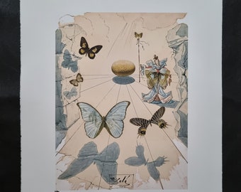 Salvador Dalí « Papillons » Édition numérotée (Peintre Dali # Surréalisme # Cubisme # Art mural # Art moderne)