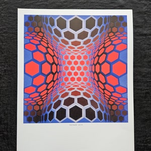 Victor Vasarely "Lepke - Mi, 1974" Sul retro titolo e descrizione dell'opera. Foto : Vasarely Archive, Chicago. Dimensioni 36,5 x 28,5 cm.