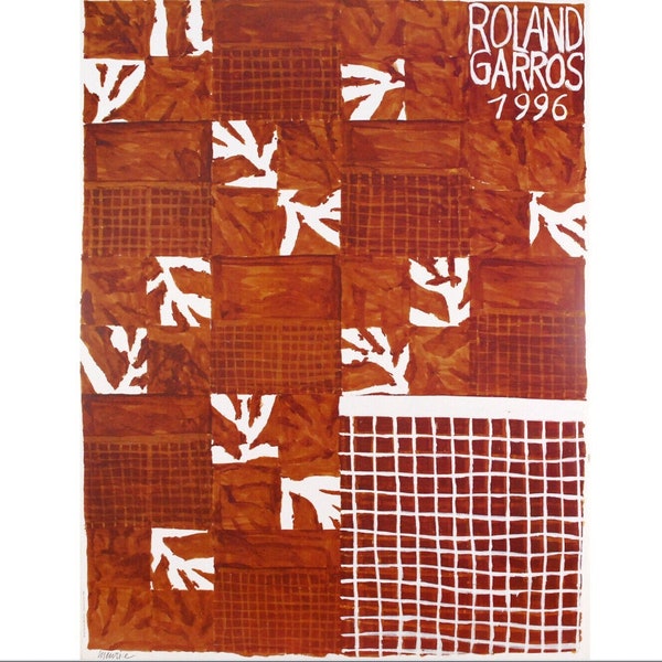 Affiche Roland Garros 1996 Signée Jean-Michel Meurice – Galerie Lelong