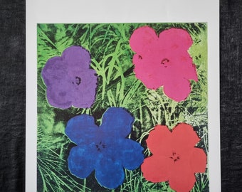 Flowers, 1964 - Andy Warhol Limited edition 2007, on the back: description, year of publication and copyright, dimensions 34 x 43 cm.