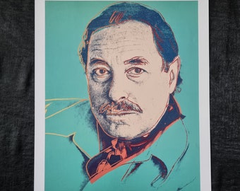 Tennessee Williams, 1983 - Andy Warhol Limited edition 2007, on the back: description and copyright, dimensions 34 x 43 cm.