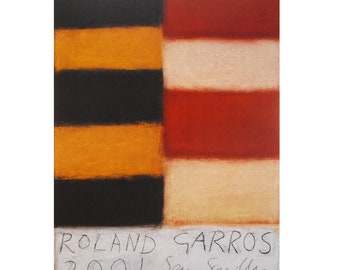 Sean Scully (Dublin, 1945) Roland Garros, 2001 ©Sean Scully Poster. Winners: Gustavo Kuerten and Jennifer Capriati.